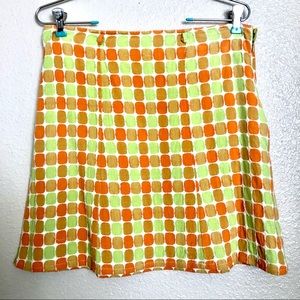 FREE PEOPLE Orange and Green Skirt